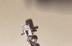 Vintage Sterling Silver 0.925 Heart Links 7.” Bracelet ((W94))
