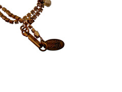 Signed Miriam Haskell 36″ Long Station Necklace Faux Pearl Rhinestone Vintage