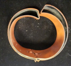 Renoir Mid Century vintage Copper BRACELET Clamper hinged Modernist Retro MCM 7″