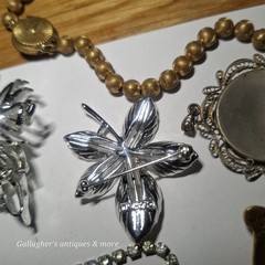Vintage Costume Jewelry brooch Lot + Etc Rhinestones Earrings bracelet Necklace