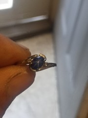 Vintage Lindy’s 14k White Gold Star Sapphire Diamond Cocktail Retro Ring Size 9