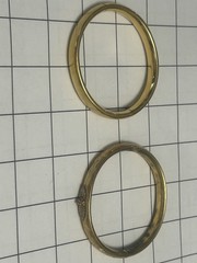 Pair Of Vintage Floral 14 Karat Gold-Filled Bangle Bracelet Push Button Release