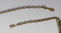 Vintage Coro Necklace AB Red & Clear Rhinestones Gold Tone 17″