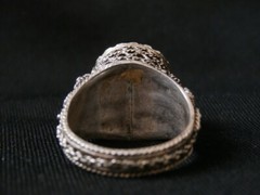 Vintage Sterling Silver Southwestern Malachite Handmade Ring. Make Offer! #377