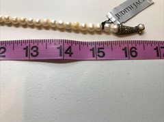Judith Jack Sterling Silver Marcasite, Pearl and 14KT Gold necklace RARE 3