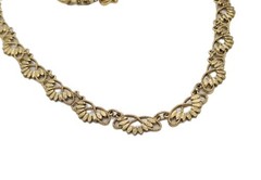Monet Necklace Filigree Lacy Chain Gold Tone Vintage Toggle Vintage 80’s 17.5 in