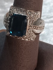 Vintage ISG Thailand 925 London Topaz Ring Sz 8