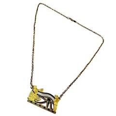 Vintage Metropolitan Museum of Art 1976 Egyptian Eye of Horus 15” Necklace