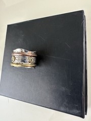 vintage triple tone sterling silver 925 spinner band ring. Size 8