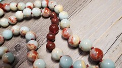 Vintage Jasper & Carnelian Gemstone Beaded Beads Necklace