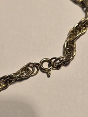 Vintage Mid-Century Amber Glass Cameo Large 2.75″ Pendant Gold 23″ Rope Chain