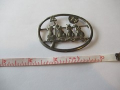 Vintage Antique Art Deco 40’s Adorable Cat brooch Pin