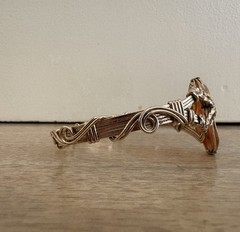 RETIRED Ronaldo Designer Jewelry Cameo Wire Wrapped Bracelet 7″ M 14K Gold