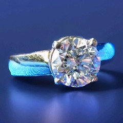 EARTH MINED DIAMOND Deco Engagement RING Vintage Estate Solitaire SOLID 14K GOLD