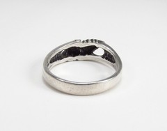Vintage 1990s Wheeler Mfg. Co. USA Sterling Silver Grape Leaves Band Ring Sz 8