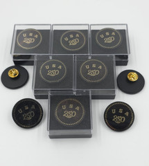 USA 250th Anniversary Obsidian Stone Pin Set OF 5 Badge 1.2″Limited Edition