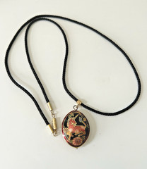 Vintage Double-Sided Cloisonné Enamel Unicorn Pendant Necklace