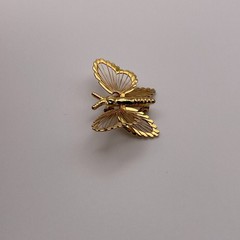 Beautiful Vintage Monet Gold Delicate Butterfly Pin, Signed, Secure Clasp