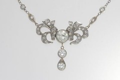 Beautiful Original Antique 3.00 CTW. DIAMONDs 14 K Gold NECKLACE 16′ 9.6 grams