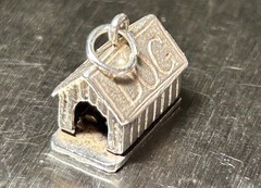 Vintage Sterling Silver Man In The “Dog House” Charm