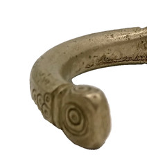 Vintage Manilla Currency Cuff Bracelet ~ Bronze Brass Copper Alloy ~ Tribal