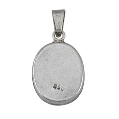 Vintage Sterling Silver 925 Multi Stone Mosaic Pendant