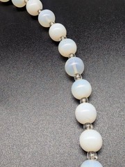 Vintage Opalite 10mm Bead Necklace 21″L Beautiful!
