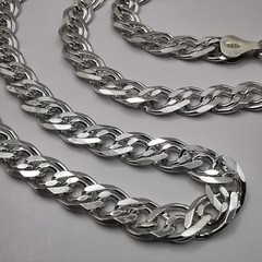 Vintage 9.65″ Sterling Silver 925 Chain Signed 25.03g 0.6cm Width Collectible