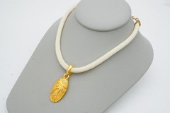 Vintage Necklace Gold Tone Rhinestone 15.5″