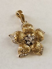 Lot 4 Signed NOLAN MILLER Gold & Silver Crystal Necklace Pendants & Slide