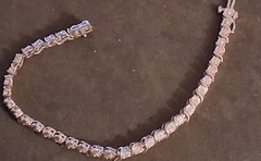 Vtg Sterling Silver UD CZ Tennis Bracelet 7″ 9.6 Grams