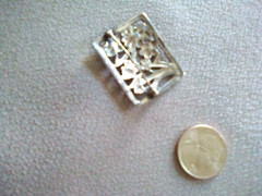 Vintage Sterling Silver Brooch Pin -ORNATE FLORAL DESIGN around 9.6 grams