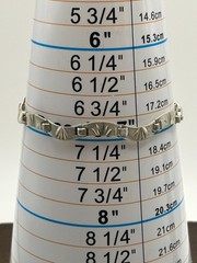 Sterlling Silver Curve Link Bracelet EtchBurst Design