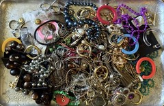 VTG to Now 3.5 Lbs Mix Jewelry Lot Broken Craft Repurpose Decorate Some Wearable