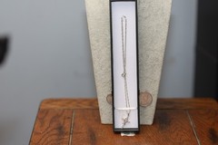 Cross Gemstone Pendant with 10k Wrap Necklace Sterling Silver