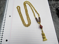 Vintage Leslie Block Chain Mail Link Costume Jewelry Necklace Nice!