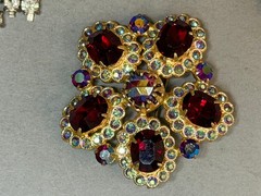 Vintage Costume Jewelry Lot Estate Rhinestone Pearl Necklaces Brooches Rings 13p