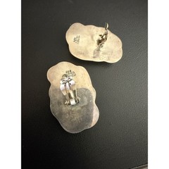 Vintage TAXCO Sterling Silver Earrings Clip Ons Mexico 26g