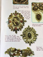 Vintage Verified JULIANA Green Art Glass Bracelet Brooch/Pendant Earring Set