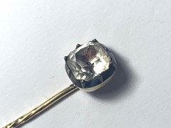 Georgian Quartz Black Dot 15ct /15k Pin