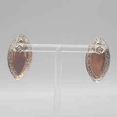 Purple Enamel Earrings Silver Tone Pierced Ear Post Back Lightweight