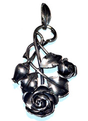 Vintage Sculpted Rose Brooch Pin 3D Designer Theodor Klotz Germany 835 Silver