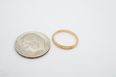 Vintage 10k Yellow Gold Childs Ring Size 0.5 T9