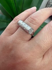 18k white gold ring vintage