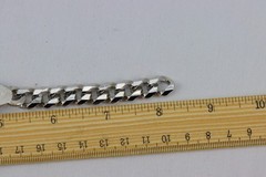 Swank Vintage Silver Tone Chunk-Chain Bracelet, 4gr
