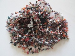 LOT 9 Wearable CHUNKY Semi-Precious Stones bead abalone seed necklace 2.61 lbs