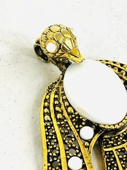 VTG MCM Bird Pendant Necklace No Chain