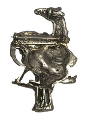 🦒🦁🦏🐘Solid Pewter African Pride Land Animals – Pin Brooch Pendant 🦒🦁🦏🐘