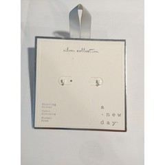A New Day 925 Sterling Silver CZ Dainty Stud Earrings Nickel Free ES1