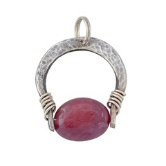 Vintage Sterling Silver 925 Sapphire Pendant